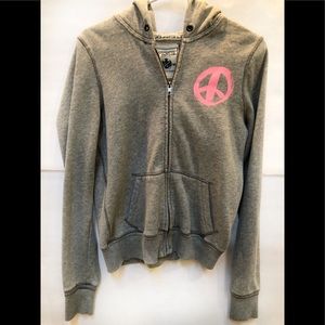 Pink by Victoria Secret grey zipper sweatshirt